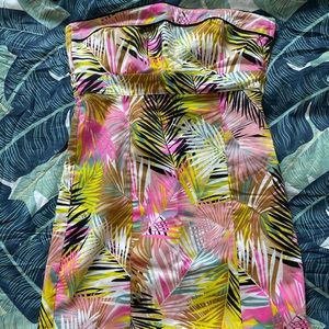 Neon tropical tube dress